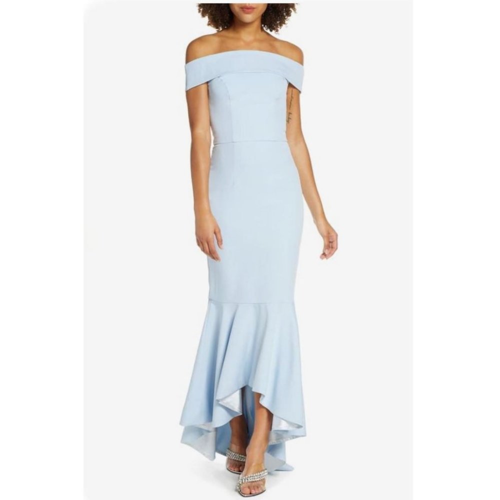 Chi Chi London Light Blue Mermaid Gown